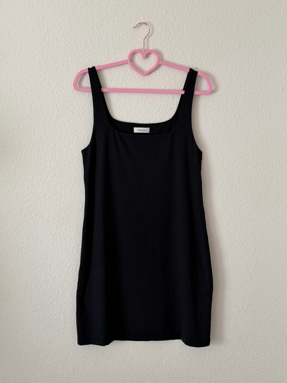 Aritzia Babaton Black Tank Dress with Square Neckline